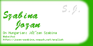 szabina jozan business card